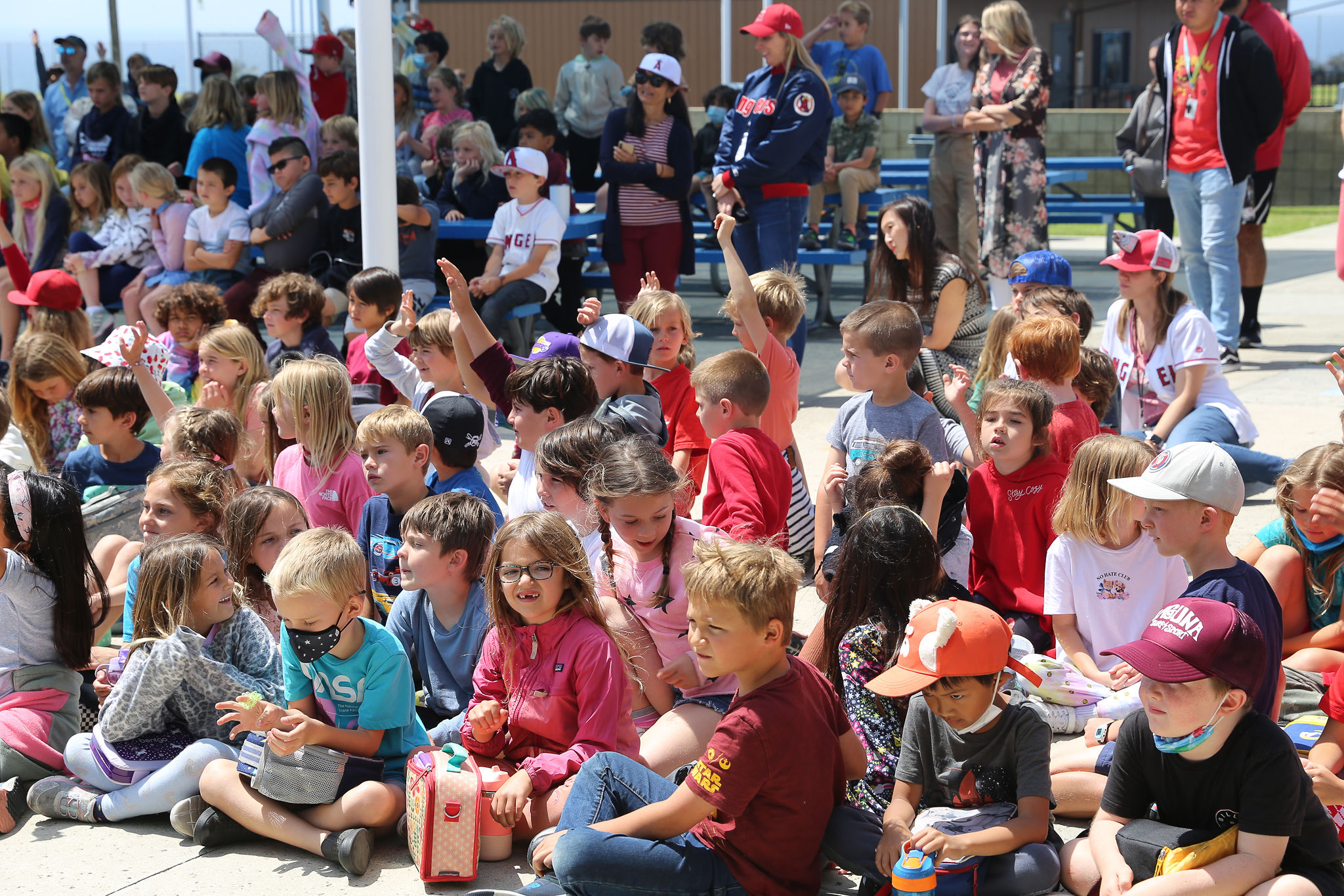 kids at Angels assembly