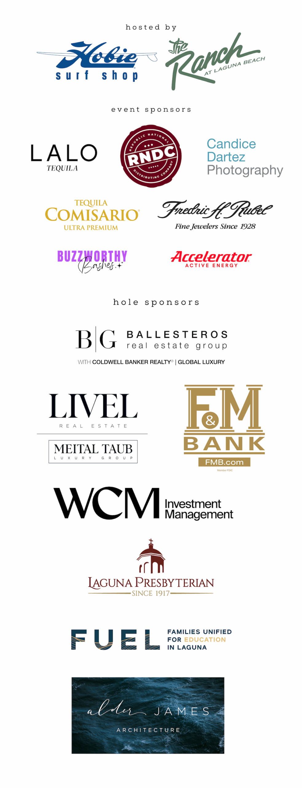 barefoot sponsors 25 v5 event and hole sponsors